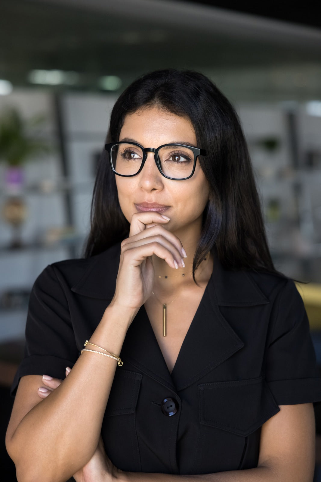 FOCUS’d Model P16104 Reading Glasses - Blue Light Protection - Matte Black