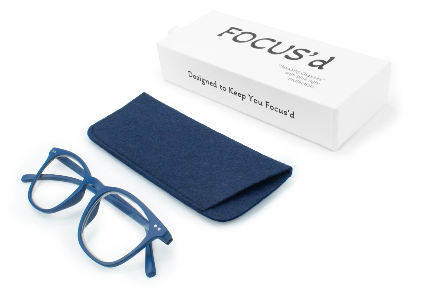 FOCUS’d Model P13037 Reading Glasses – Blue Light Protection - Blue