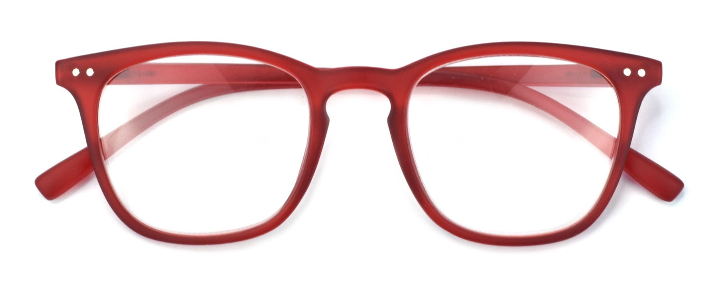 FOCUS’d Model P13037 Reading Glasses – Blue Light Protection - Red