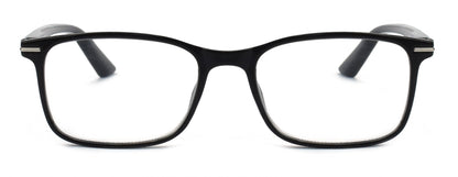 FOCUS’d Model P16068 Reading Glasses – Blue Light Protection - Shiny Black