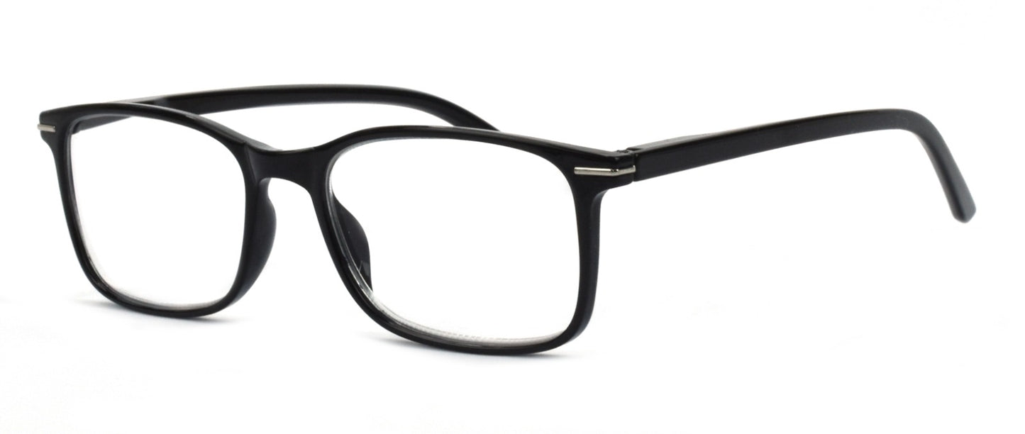 FOCUS’d Model P16068 Reading Glasses – Blue Light Protection - Shiny Black