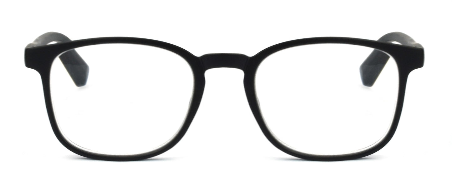 FOCUS’d Model P16104 Reading Glasses - Blue Light Protection - Matte Black