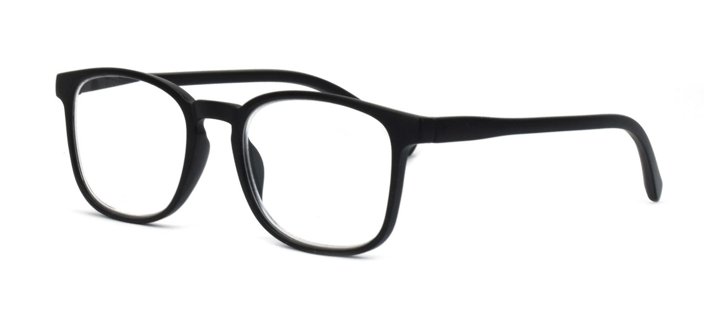 FOCUS’d Model P16104 Reading Glasses - Blue Light Protection - Matte Black
